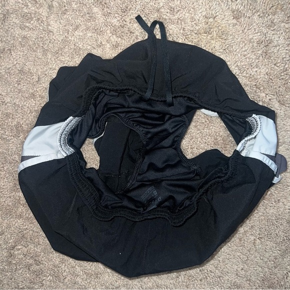 Nike Dri Fit Running Shorts Black Gray White Elastic Drawstring Waist Size XS - Picture 2 of 8